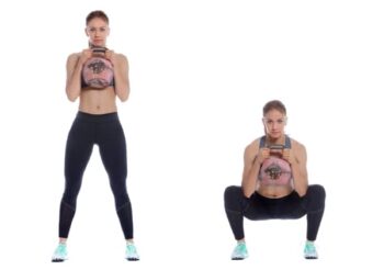 Kettleball goblet squat.